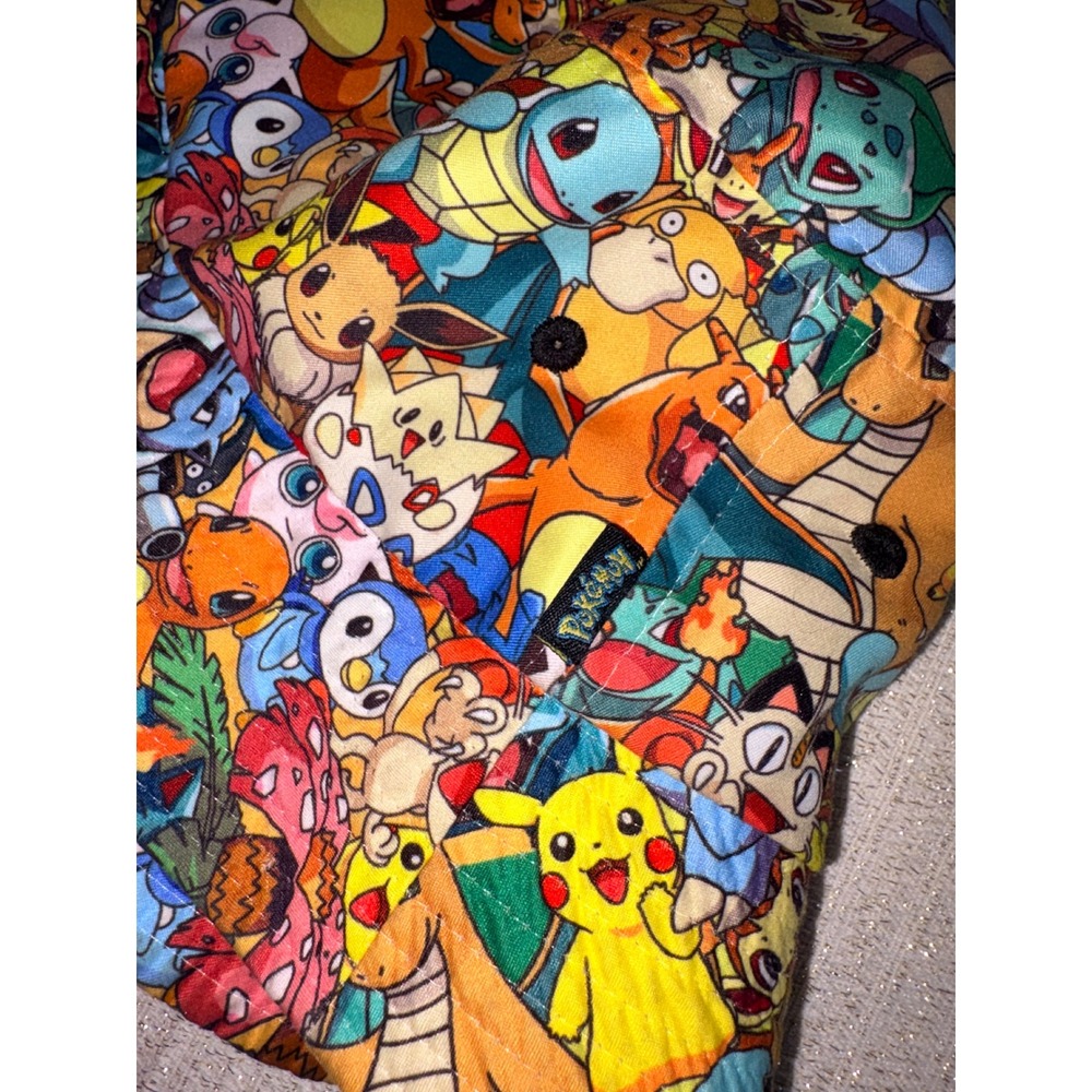 Pokemon Bucket Hat OS Multicolor Excellent All Over Print Pikachu Charizard Hat - Picture 5 of 8